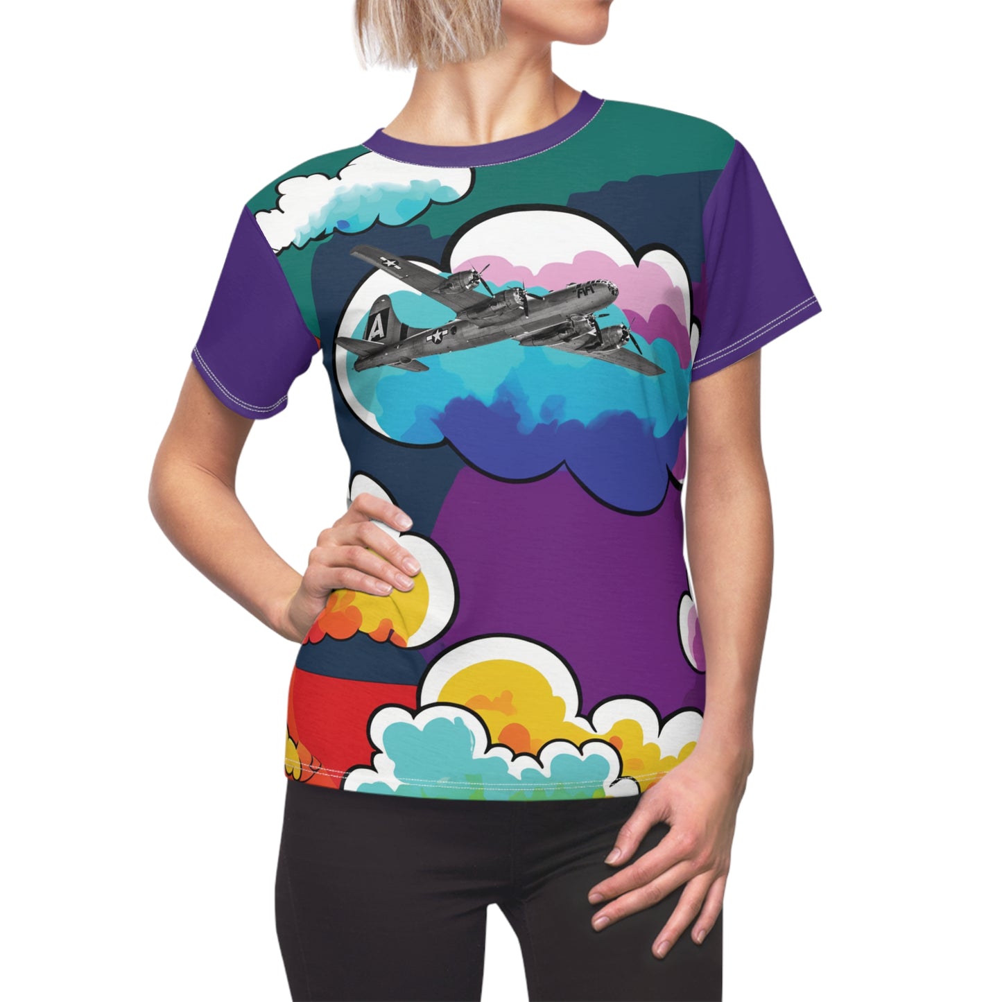 Pop Art B-29 - Ladies Cut & Sew Tee