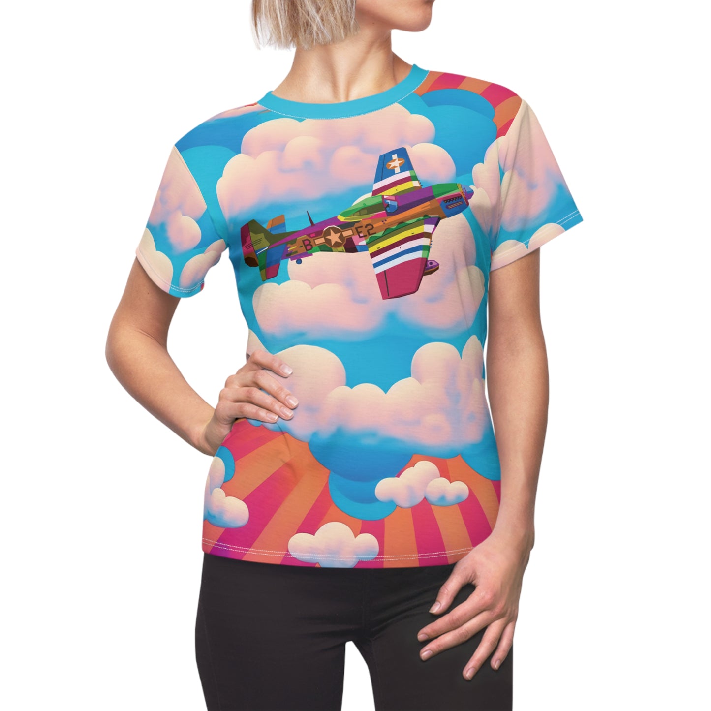 Pop Art P-51 - Ladies Cut & Sew Tee