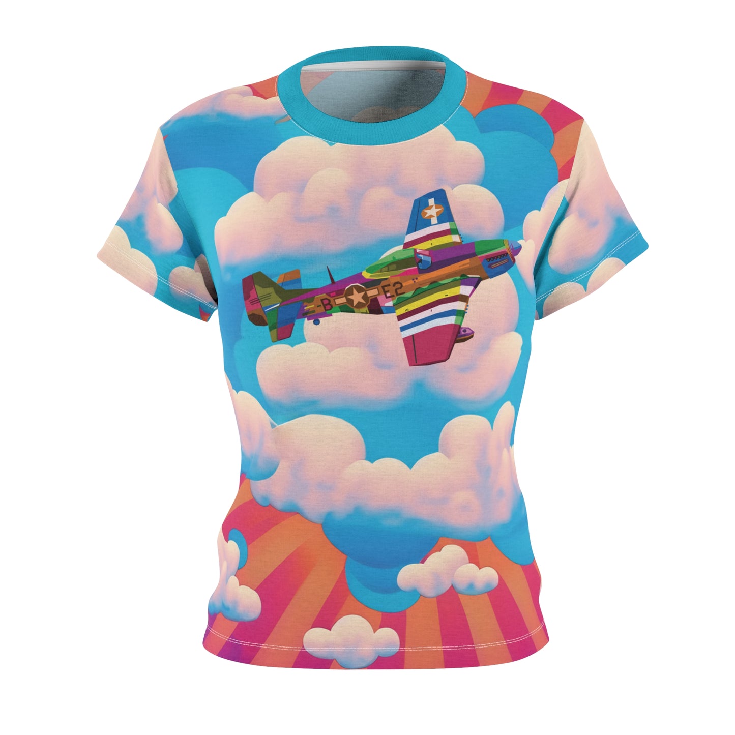 Pop Art P-51 - Ladies Cut & Sew Tee