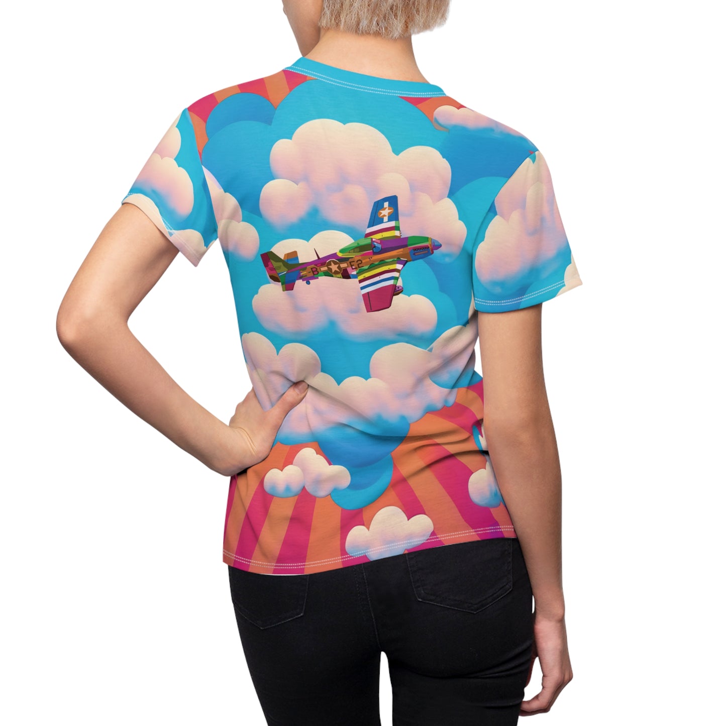 Pop Art P-51 - Ladies Cut & Sew Tee