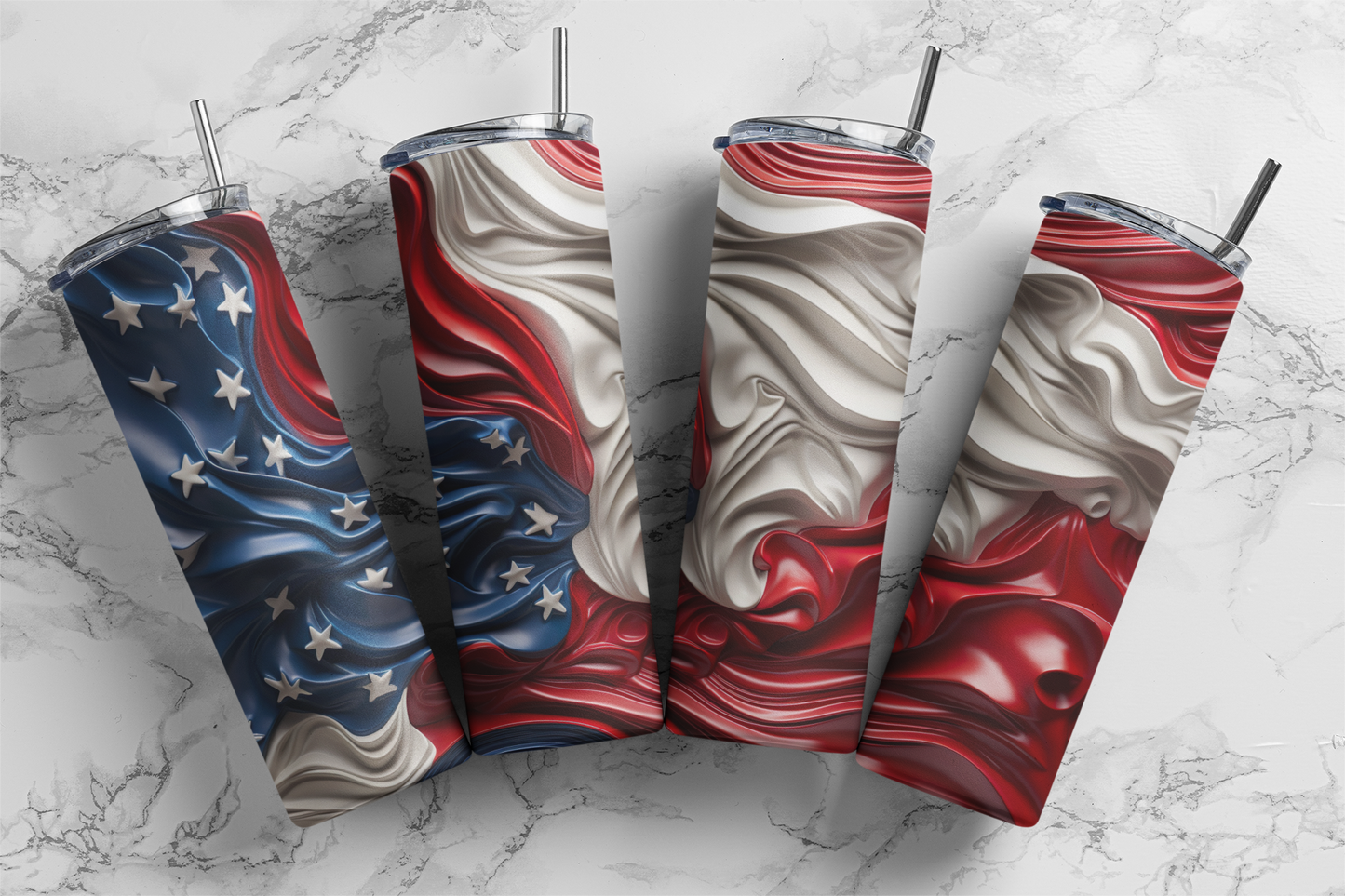 American Flag in 3D